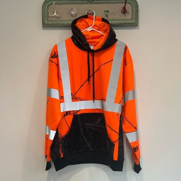 SafetyShirtz SS360 Orange American Grit Hoodie ANSI Class 3 new men’s large - Picture 1 of 6